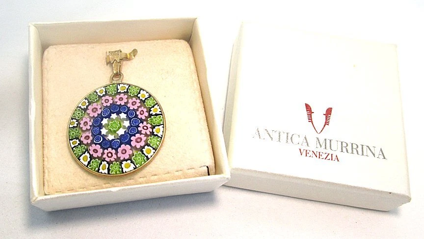 ANTICA MURRINA VENEZIA 925 Sterling Silver Millefiori Glass