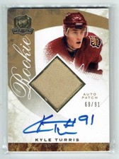 08-09 UD Upper Deck The Cup  Kyle Turris  /91  Gold Spectrum Rookie  Patch  Auto