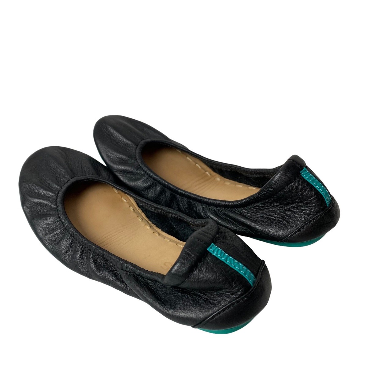 Tieks woman's matte black ballet flat shoes size