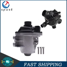 Electric Engine Water Pump W/ Thermostat For 2011-14 BMW 740i X3 X5 X6