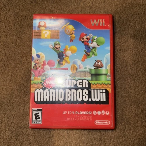 New Super Mario Bros. Wii Nintendo Wii (2009) Complete with Manual CIB