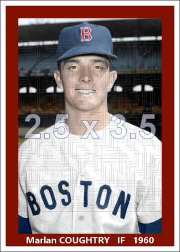 Marlan Coughtry - 1960 Boston Red Sox - choose a size - colorized print - product listing photo