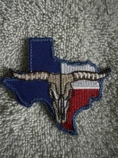 TEXAS LONGHORN 3x3 Embroidered Morale Patch Hook Backing Brand New
