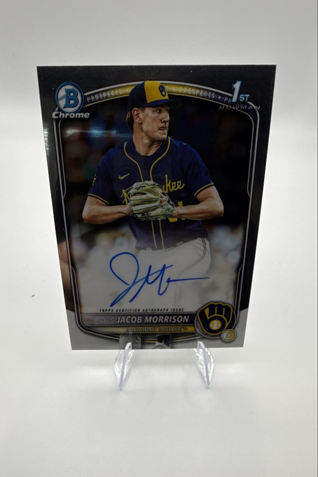 2025 Bowman Draft - Chrome Prospect Autographs Jacob Morrison #CPA-JMO (AU, RC)