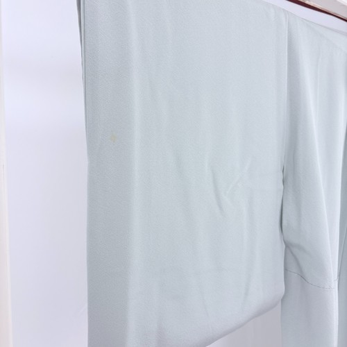 Vintage Japanese Houmongi Kimono by Tatsuo Celadon Gray Cloud Gradient + Juban - Picture 3 of 17
