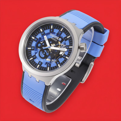 Swatch Watch Big Bold Irony Azure Blue Daze Unisex Automatic Water Resistant