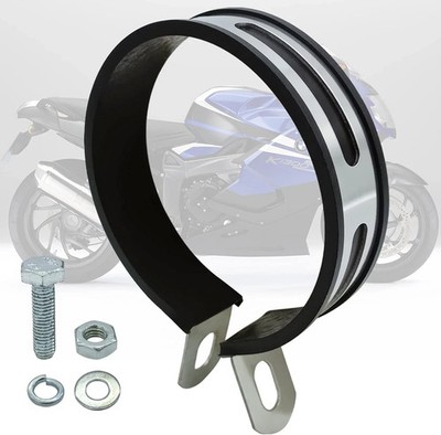 Universal Half round Motorcycle Exhaust Clip Exhaust Muffler Pipe Bracket Hanger