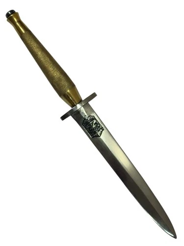 British Army FairbairnSykes Commando with leather Scabbard High Carbon Steel