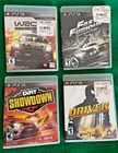 PS3 Racing Game Lot of 4 Driver SF DIRT Showdown WRC Rally Fast Furious Showdown