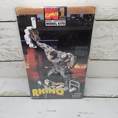 #ad ToyBiz Marvel Snap Together Model Kits Rhino 1998 Vintage 7quot; Figure New Sealed $30.39