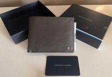 Tommy Hilfiger portafoglio uomo In Vera Pelle ETON Marrone Scuro