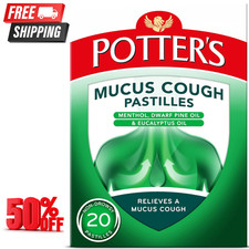 Potter'S Mucus Cough Pastilles, Non-Drowsy, Pack of 20 (Packaging May Vary)