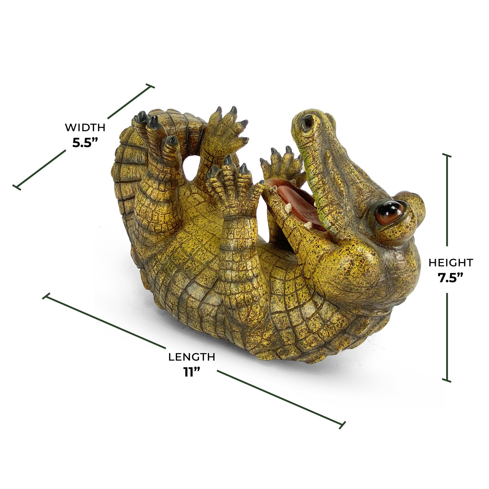 Rivers Edge Products 750ml Wine Bottle Holder, Countertop Home Decor, Alligator