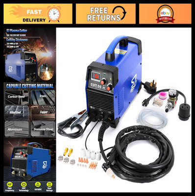 50A Plasma Cutter with LED Display, Dual Voltage 110V/220V, Cuts 1/2'' Steel, Eas