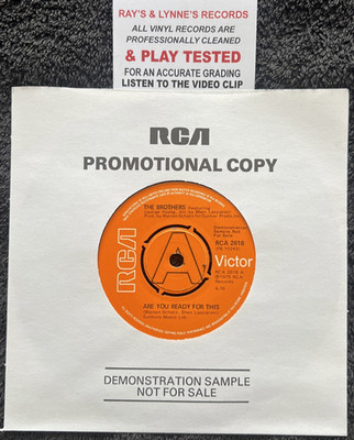 The Brothers   Are You Ready For This 7'' PROMO TESTED VG+/M VIDEO NORTHERN SOUL