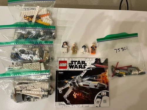 LEGO Star Wars 75301 Luke Skywalker's X-Wing Starfighter 100% Complete W/Manual