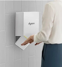Dyson HU02 Airblade V 307173-01 White ADA Compliant Hand Dryer - 100-120V, 1000W