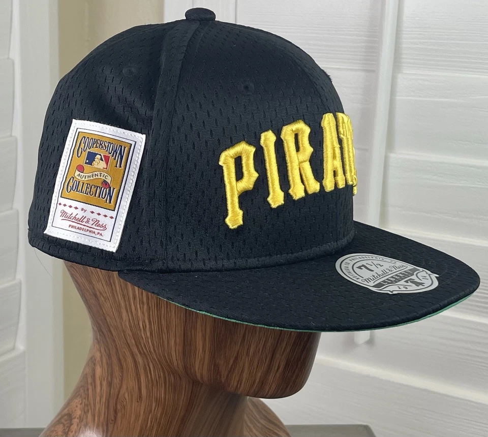 Mitchell & Ness MLB Pittsburgh Pirates ‘Cooperstown’ Mesh Fitted Hat Size 7 1/2 - Image 4 of 4