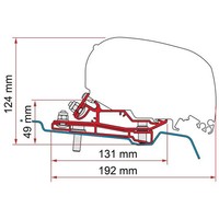 Fiamma F65/F80 Adapter FüR Ford Transit (L3/H3) Ab Bj. 2014