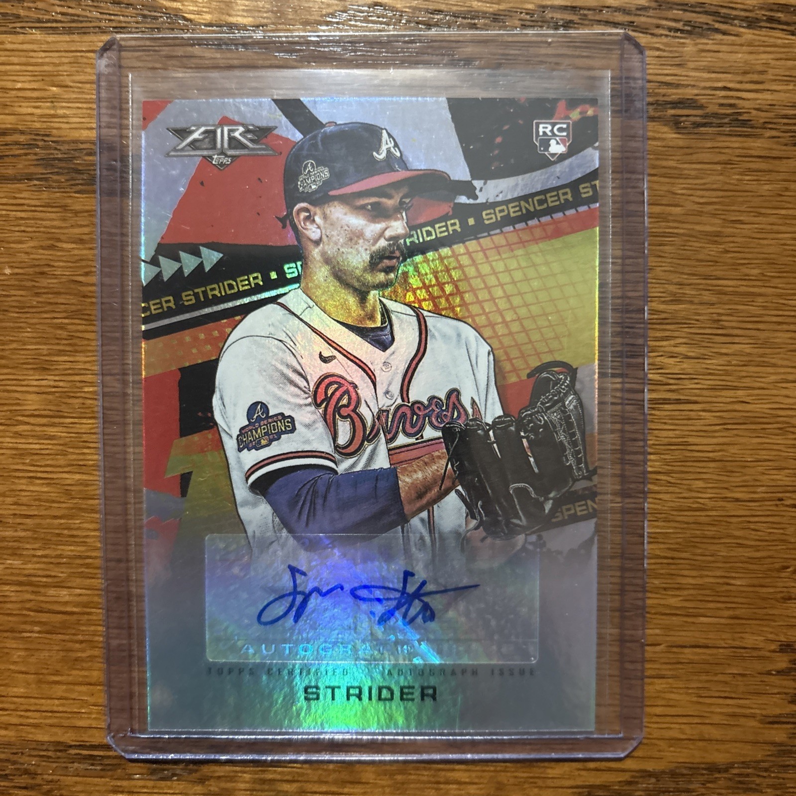 2022 Topps Fire - Fire Autographs Spencer Strider #FA-SS (AU, RC)
