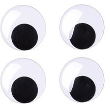 3 Inches Giant Wiggle Eyes with Self Adhesive, 4 Pack