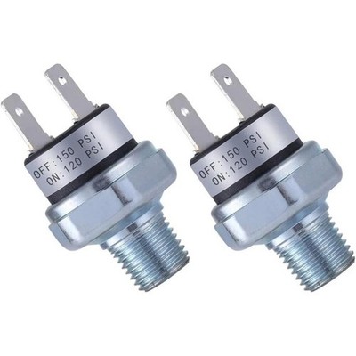 Pressure Switch 120 PSI Start 150 PSI Stop 1/4 -18 NPT for 2 Pack for Compressor