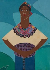 Carlos Mérida Art Poster or Rolled Canvas Print "MOTIVO GUATEMALTECO"