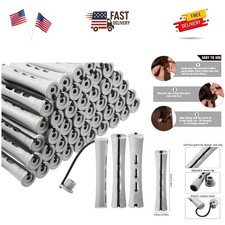 Natural Hair 60 Pcs Perm Rods with Elastic Bands - Effortless Curling Made Easy