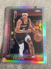 2025 Topps Chrome Basketball Jeremiah Fears Refrator #257 New Orelans Pelicans