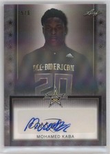 2020 Leaf Metal US Army All-American Bowl Tour 5/6 Mohamed Kaba Auto 3hd