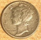 1943 S Mercury Dime - 90% Silver Dime - Circulated - No Issues