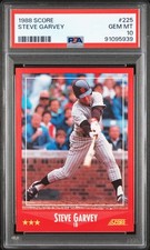 1988 SCORE #225 STEVE GARVEY PSA 10