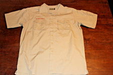 Boy Scouts of America BSA Men's Shirt Tan Large Plain No Patches
