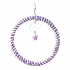 Hanging Avian Perch Striped Rope Avian Perch Cloud and Star Decoration
