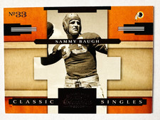 2008 Donruss Classics Sammy Baugh Classic Singles Insert Card SP #/1000 Redskins