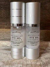 Calily Life Hyaluronic Acid Eye Gel + Vitamin E Ant i- Aging Lot Of 2 in Box 