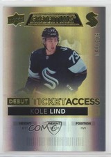 2021 Upper Deck Credentials Debut Ticket Access Yellow /249 Kole Lind #108 0x2e