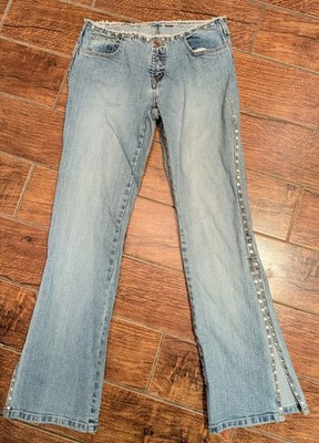 Parasuco Y2K Waist Crystal Studded Flare Jeans Size 29