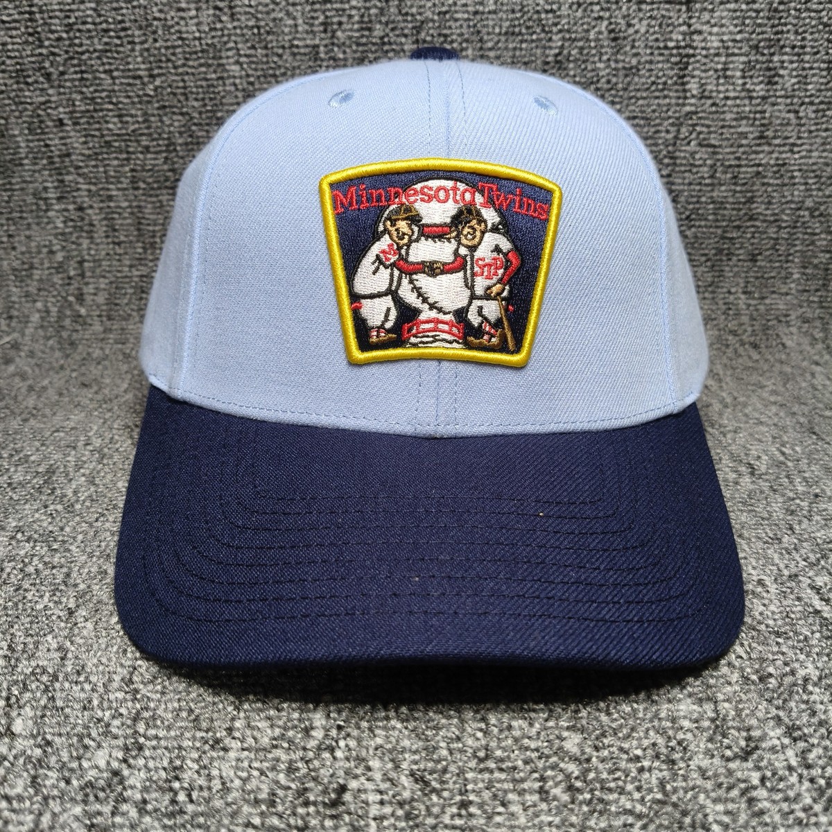 Mitchell & Ness Minnesota Twins MLB Snapback Hat Light Blue Navy Throwback