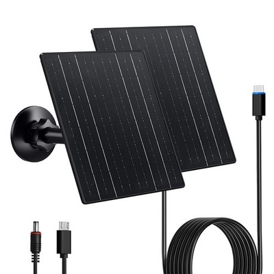 Zivif 10W Solar Panel 2 Pack Black USB-C Micro USB DC