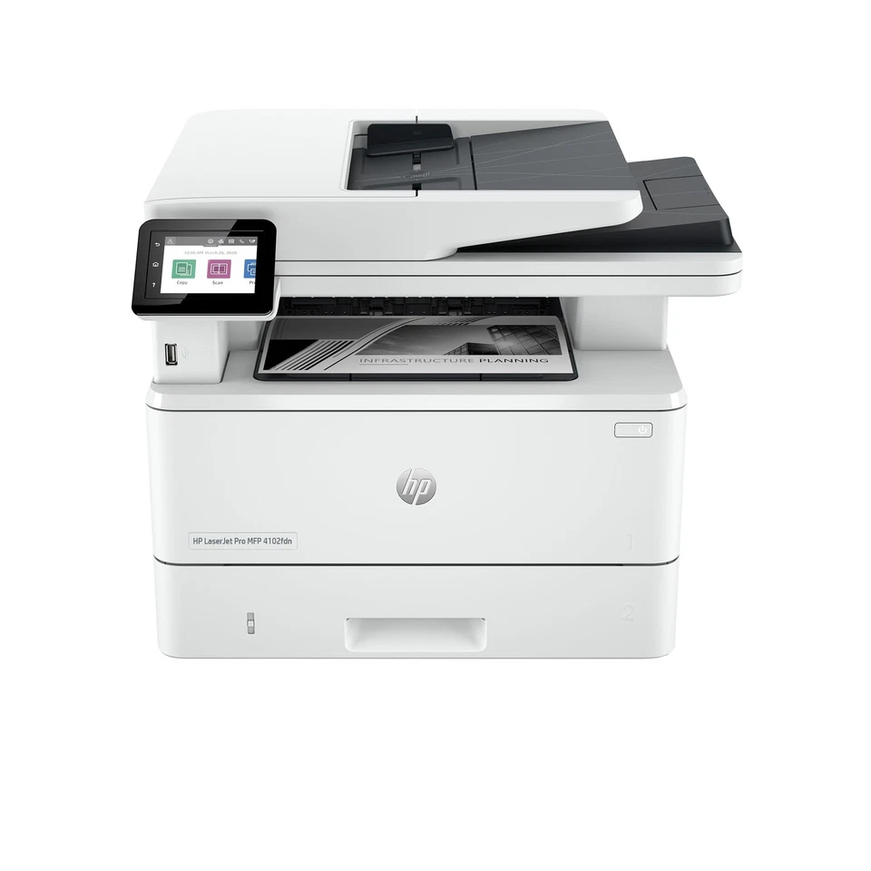 HP LaserJet Pro MFP 4102fdn stampante multifunzione laser - bianco - Immagine 2 di 4