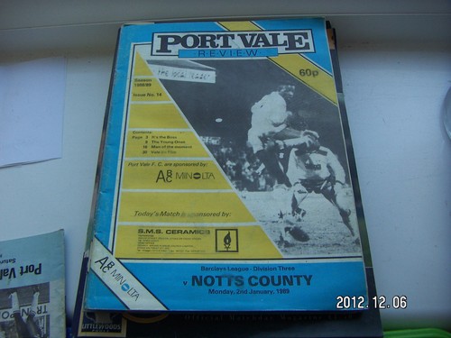 PORT VALE V NOTTS COUNTY 1989