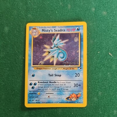 Pokémon Misty s Seadra 009/132 Gym Heroes Prerelease Holo Rare LP