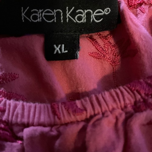 Karen Kane Pink Embroidered Sleeveless Floral Sundress Womens Size Extra Large - Picture 2 of 8