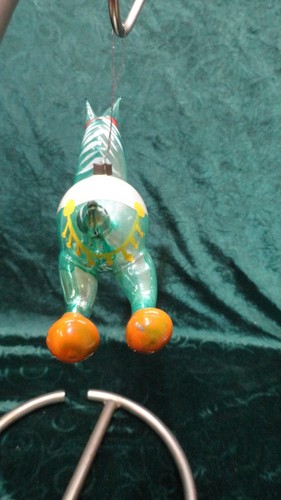 Vintage de Carlini Pferd mundgeblasenes Glas handbemalt Ornament Italien Rarität 5" lang SCHÖN - Bild 4 von 8