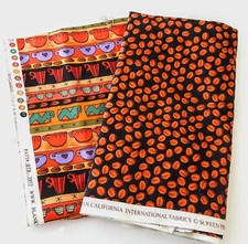2 Coffee Theme Fabrics Hoffman COFFEE TALK Blank Textiles CUPS 1yd Each Cotton