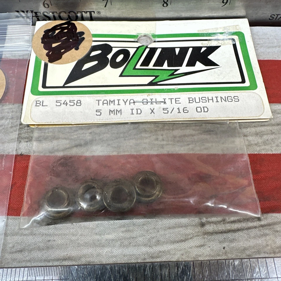 Bolink BL5458 TAMIYA OILITE BUSHINGS {5mm ID x 5/16 OD x 4pc.} -NEW- USA SHIPPED - Image 3 of 4