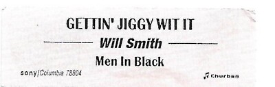 Will Smith, Gettin' Jiggy Wit It/Men In Black, Jukebox Label 45