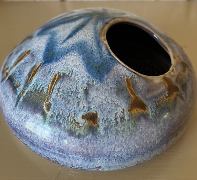 Beautiful Unity Pond Pottery of Unity, Maine Ikebana Flower Frog Vase 5.25'' Dia