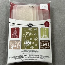 Sizzix Sending Christmas Love Emboss 5pk set #656985